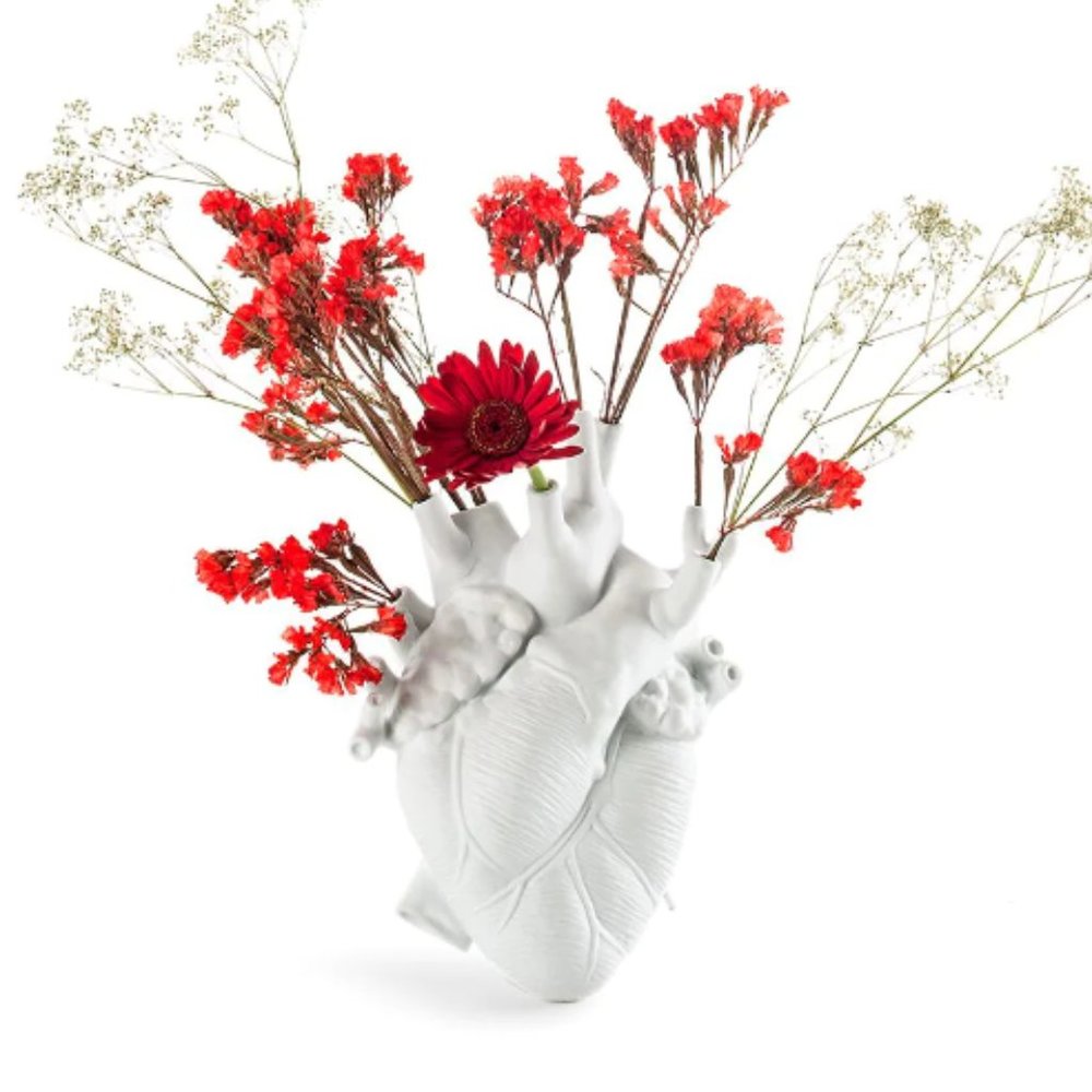 Seletti Love In Bloom heart vase